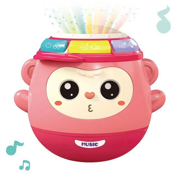 Продукт Rtoys - Музикална бебешка играчка неваляшка 4 в 1 Маймунка с музика звуци и прожектор - 0 - BG Hlapeta