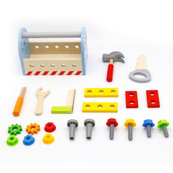 Продукт Ginger home - Дървени Инструменти в Кутия за Носене, Комплект за Игра, 22х12х15 см. - 0 - BG Hlapeta