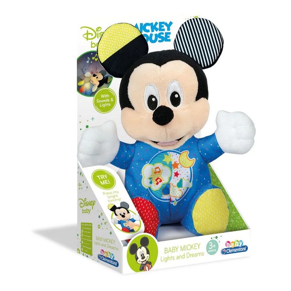 Продукт CLEMENTONI BABY Mickey Mouse - Плюшена играчка със звук и светлина - 0 - BG Hlapeta