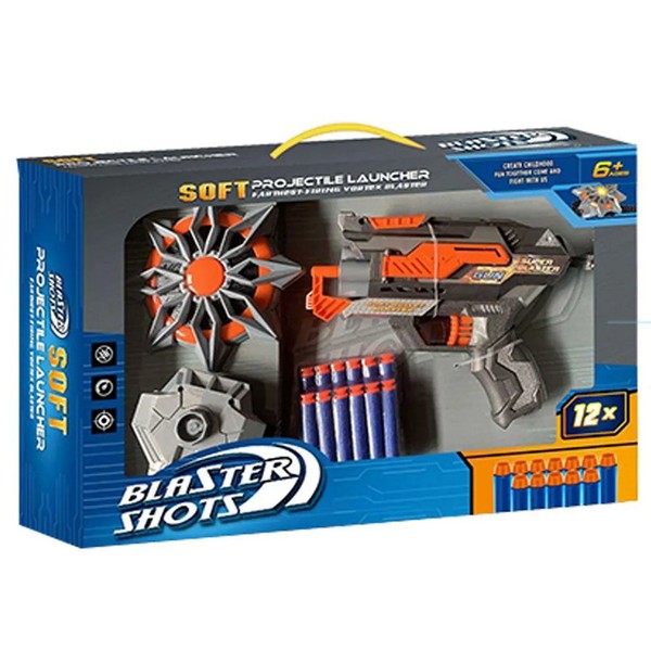 Продукт OCIE BLASTER SHOTS - Бластер с 12 меки стрели и боен диск - 0 - BG Hlapeta
