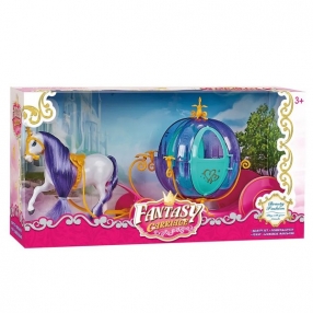Fantasy Carriage - Каляска за кукли с кон