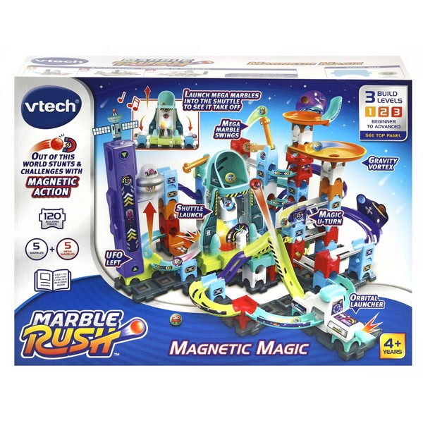 Продукт Vtech Marble Rush Магнитна магическа писта - Комплект за игра 120 части - 0 - BG Hlapeta