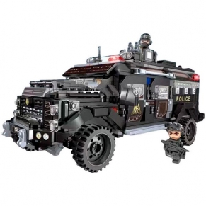 Qman Mine City Брониран камион SWAT - Конструктор, 1250 части