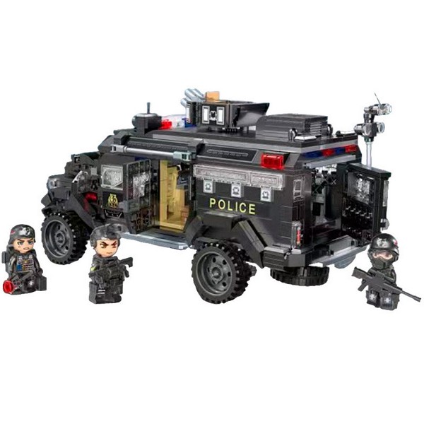 Продукт Qman Mine City Брониран камион SWAT - Конструктор, 1250 части - 0 - BG Hlapeta