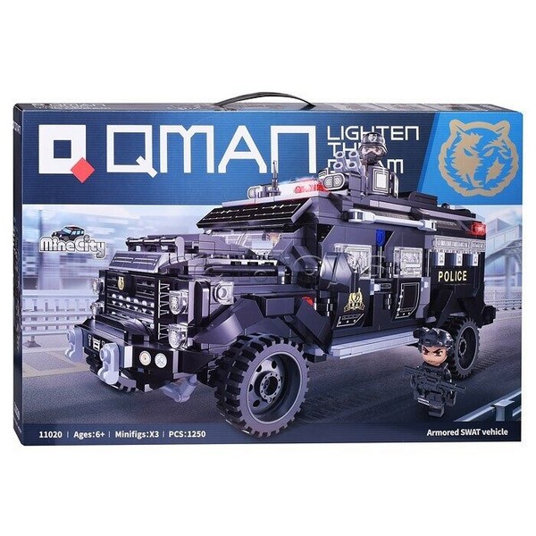 Продукт Qman Mine City Брониран камион SWAT - Конструктор, 1250 части - 0 - BG Hlapeta