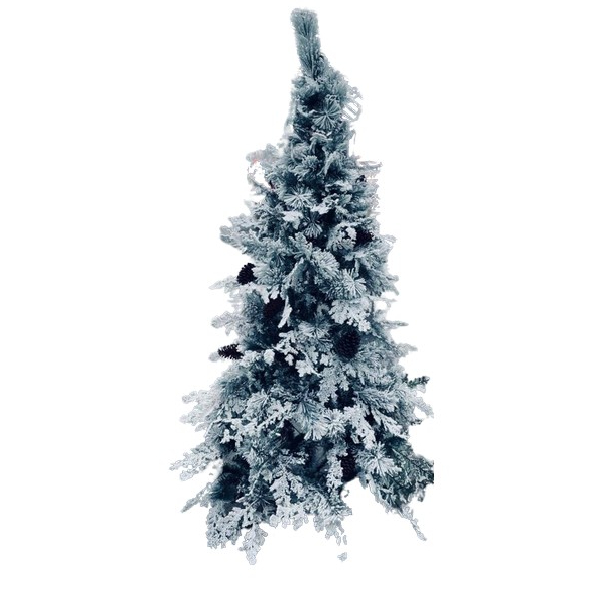 Продукт Премиум скандинавска изкуствена елха със снежна шарка и шишарки - 0 - BG Hlapeta