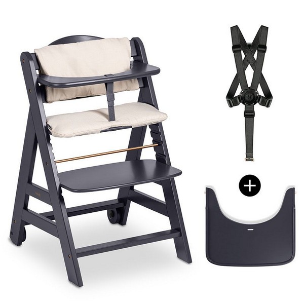 Продукт Hauck Beta+ - Дървен стол за хранене, с колелца и табла за хранене - 0 - BG Hlapeta