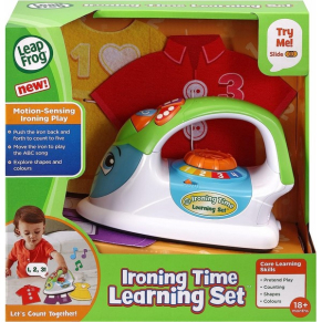 Leap Frog Образователна ютия с дрехи за гладене - Интерактивна играчка, 24.1 х 25 х 13.3 см