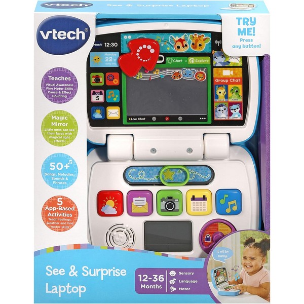 Продукт Vtech Образователен лаптоп - Интерактивна играчка, 4.4 x 7.7 x 14.3 cm - 0 - BG Hlapeta