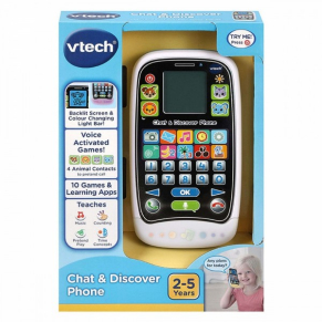 Vtech Chat and Discover phone - Интерактивна играчка, 2.3 x 8.5 x 15 cm