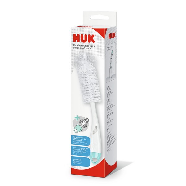 Продукт NUK - Четка за шише и биберон - 2 в 1 - 0 - BG Hlapeta