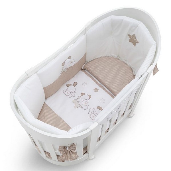 Продукт Italbaby SWEET STAR Lunetta - Бебешка кошара + декорация DOVE GREY, с матрак и спален комплект - 0 - BG Hlapeta