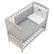 Italbaby B.SIDE STARLETTE Choco - Бебешко легло, с матрак и спален комплект с бродерия, с подвижна решетка 1