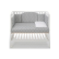 Italbaby B.SIDE STARLETTE Choco - Бебешко легло, с матрак и спален комплект с бродерия, с подвижна решетка