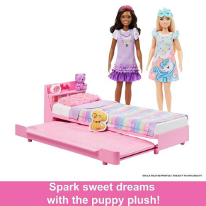 Mattel Barbie My First Barbie Време е за сън - Игрален комплект, Легло с аксесоари