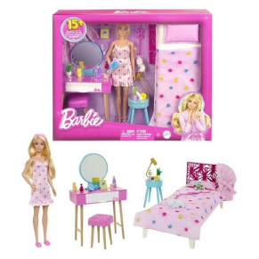 Mattel Barbie Кукла със спалня и аксесоари - Игрален комплект