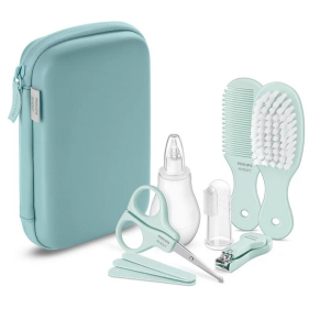 Philips AVENT - Комплект Грижа за бебето с 9 принадлежности за хигиената и здравето на бебето в красив несесер