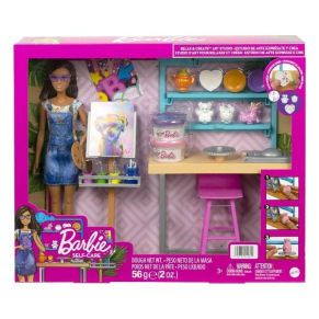 Mattel Barbie Кукла в студиото за релакс и творене - Игрален комплект