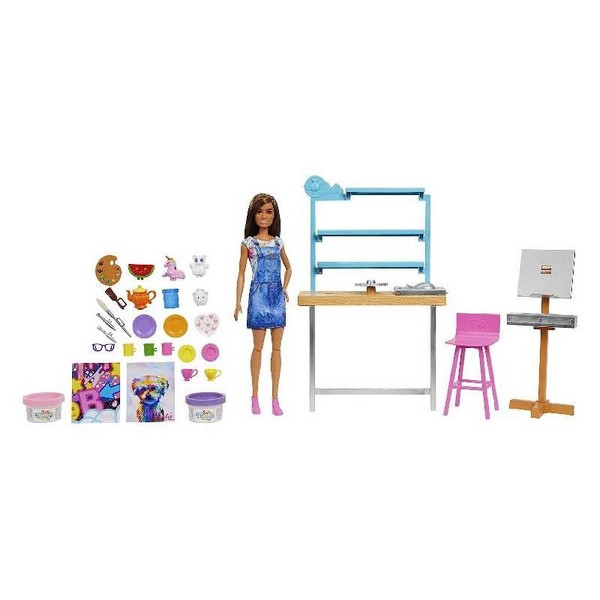 Продукт Mattel Barbie Кукла в студиото за релакс и творене - Игрален комплект - 0 - BG Hlapeta