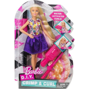 Mattel Barbie Crimps and Curls - Комплект с Кукла за правене на прически