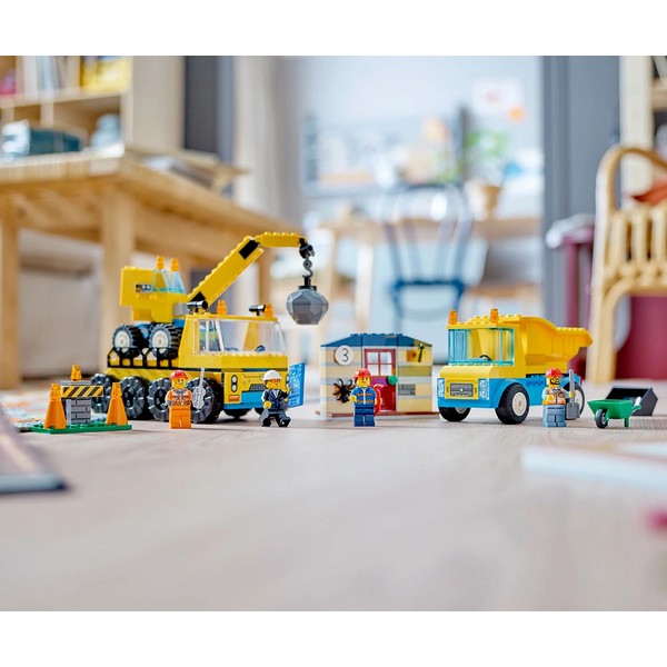 Продукт LEGO City Great Vehicles - Строителни камиони и кран с разбиваща топка - 0 - BG Hlapeta