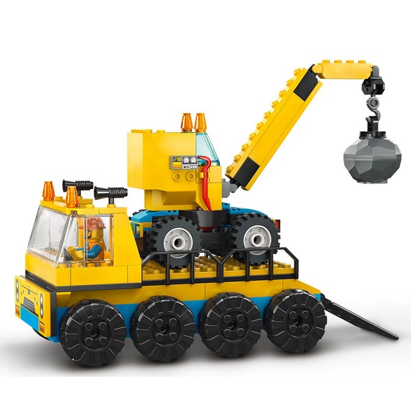 Продукт LEGO City Great Vehicles - Строителни камиони и кран с разбиваща топка - 0 - BG Hlapeta