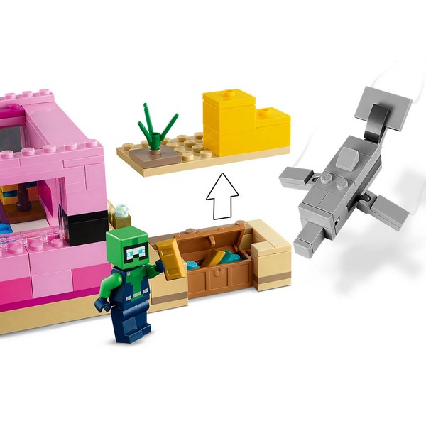 Продукт LEGO Minecraft - Къща с аксолотл - 0 - BG Hlapeta
