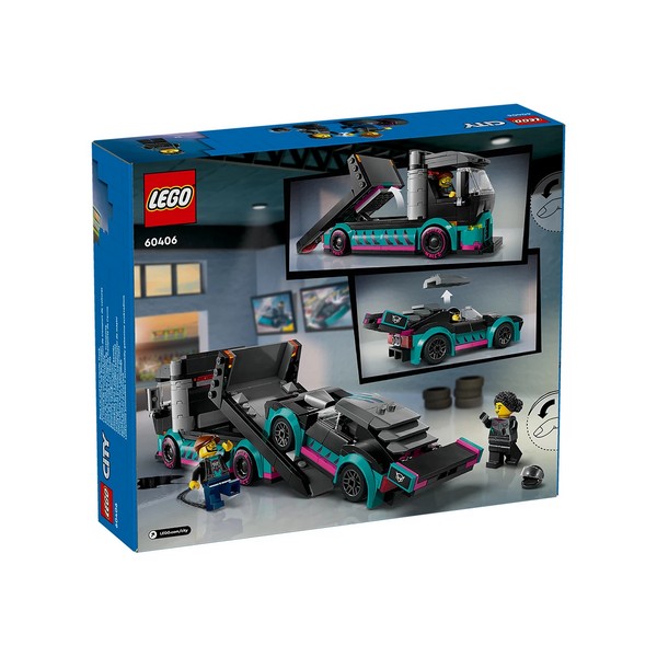 Продукт LEGO City Great Vehicles - Състезателна кола и камион автовоз - 0 - BG Hlapeta