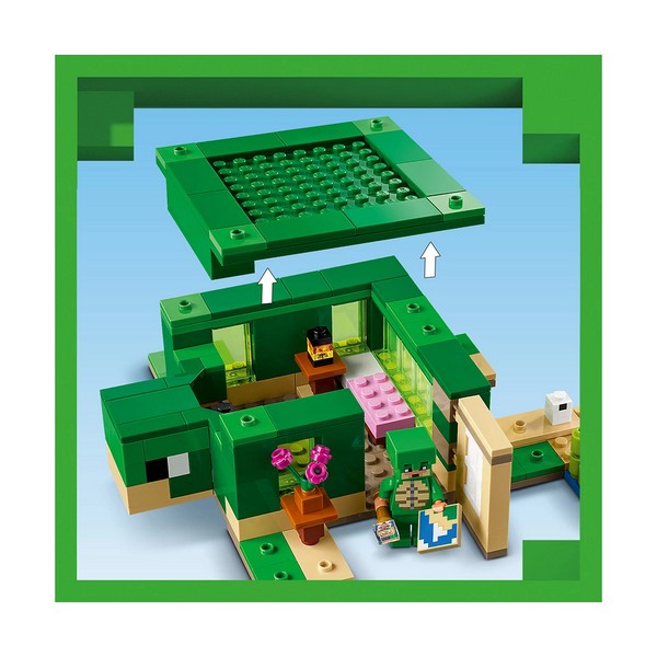 Продукт LEGO Minecraft - Къща на плажа на костенурките - 0 - BG Hlapeta