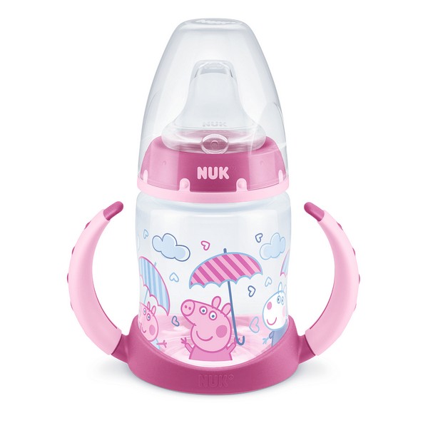 Продукт NUK First Choice РР PEPPA PIG - Шише Temperature Control 150мл. с накрайник силикон за сок 6-18м. - 0 - BG Hlapeta