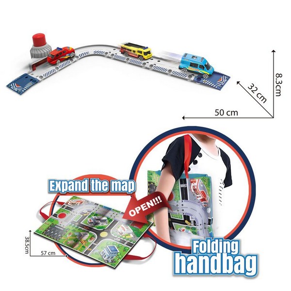 Продукт RTOYS Град - Килимче за игра с коли, с писта с изстрелвачка и аксесоари - 0 - BG Hlapeta