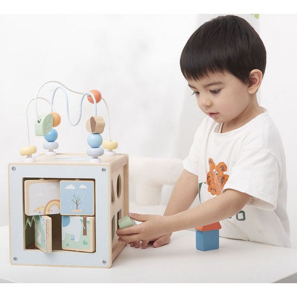 Продукт Lelin Toys Вълшебна гора - Дървен дидактически куб - 0 - BG Hlapeta