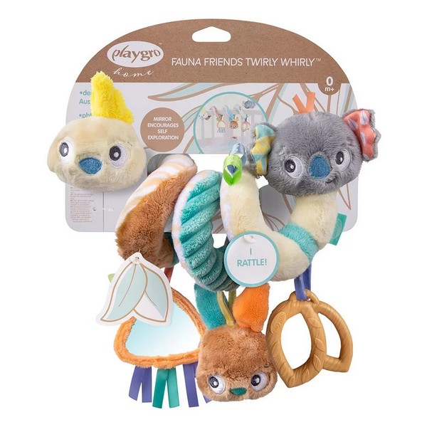 Продукт Playgro Fauna Friends Twirly Whirly - Мека плюшена спирала за количка или бебешка кошара - 0 - BG Hlapeta