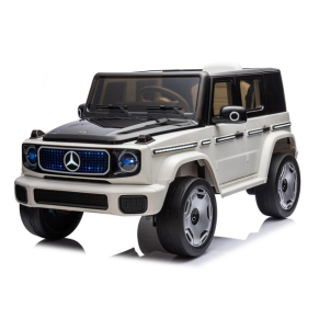 Акумулаторен джип Licensed Mercedes Benz EQG 12V 4x4 с меки гуми и кожена седалка Акумулаторен джип Licensed Mercedes Benz EQG 12V 4x4 с меки гуми и кожена седалка