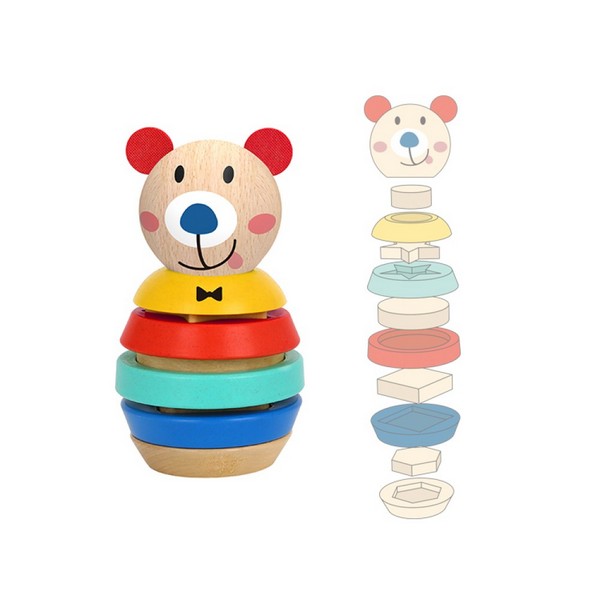 Продукт Tooky Toy - Дървена низанка Bear - 0 - BG Hlapeta