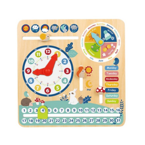 Tooky toy - Дървен календар и часовник