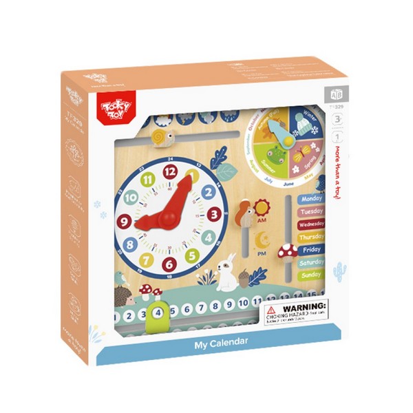 Продукт Tooky toy - Дървен календар и часовник - 0 - BG Hlapeta