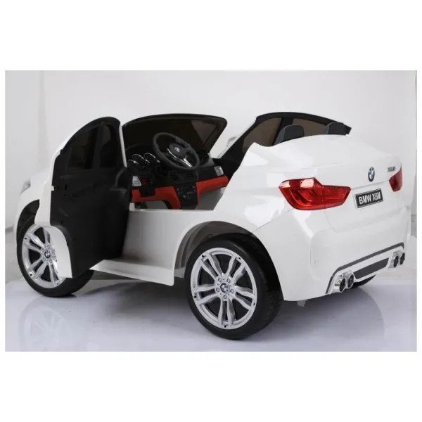 Продукт Двуместен акумулаторен джип BMW X6M, 2X12V с меки гуми и 2 кожени седалки - 0 - BG Hlapeta