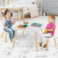 Продукт Ginger Home BUNNY - Детска Дървена Маса с 2 Столчета, Комплект за Учене, Рисуване, Игра, Хранене, за Детска Стая - 4 - BG Hlapeta