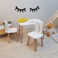 Продукт Ginger Home BUNNY - Детска Дървена Маса с 2 Столчета, Комплект за Учене, Рисуване, Игра, Хранене, за Детска Стая - 3 - BG Hlapeta
