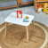 Ginger Home BUNNY - Детска Дървена Маса с 2 Столчета, Комплект за Учене, Рисуване, Игра, Хранене, за Детска Стая 2