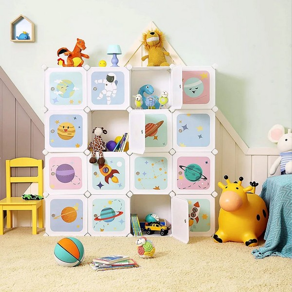 Продукт Songmics - Шкаф за съхранение на играчки, 16 кубчета - 0 - BG Hlapeta