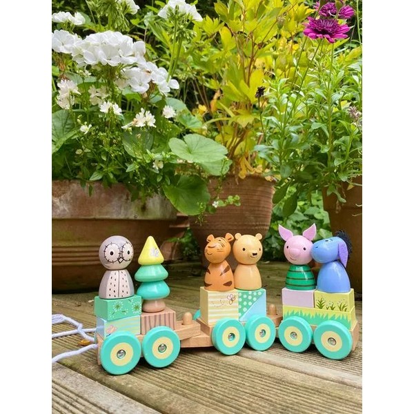 Продукт Orange Tree Toys Мечо Пух и приятели - Дървено влакче за дърпане - 0 - BG Hlapeta