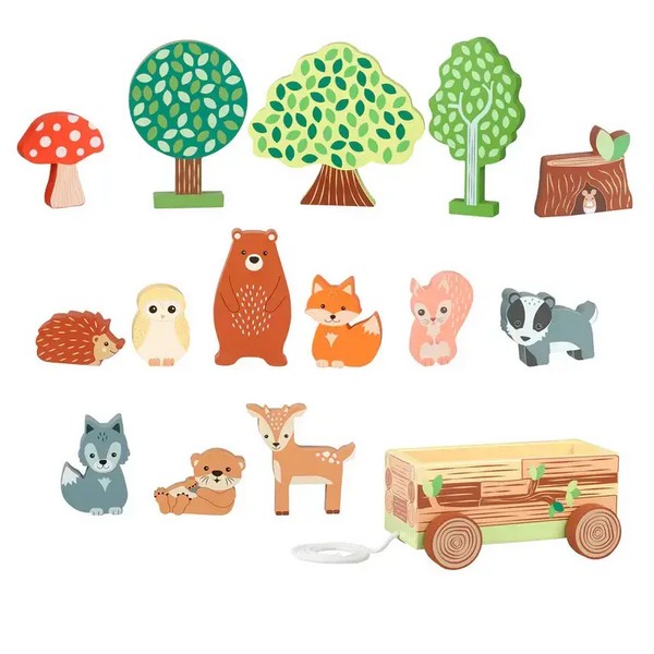 Продукт Orange Tree Toys Woodland - Горски животни с количка - 0 - BG Hlapeta