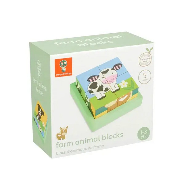 Продукт Orange Tree Toys Животните от фермата - Дървени кубчета - 0 - BG Hlapeta