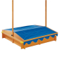 Продукт GINGER HOME - Детски пясъчник, с регулируемeм, водоустойчив сенник-покривало anti-UV 30, дървен, 117х117 см - 6 - BG Hlapeta