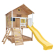 GINGER HOME - Голяма Детска Къща с Пясъчник и Пързалка, за Игра на Открито в Двора и Градината, Дървена, 258х271.5х291 см. 1