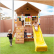 GINGER HOME - Голяма Детска Къща с Пясъчник и Пързалка, за Игра на Открито в Двора и Градината, Дървена, 258х271.5х291 см. 3