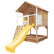 GINGER HOME - Голяма Детска Къща с Пясъчник и Пързалка, за Игра на Открито в Двора и Градината, Дървена, 258х271.5х291 см.