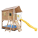 GINGER HOME - Голяма Детска Къща с Пясъчник и Пързалка, за Игра на Открито в Двора и Градината, Дървена, 258х271.5х291 см. 5